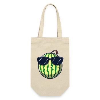 Cool watermelon with sunglasses, summery - Gift Bag for Bottles - nature - Front