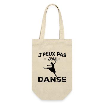 I Can't I Dance - Geschenk für Frauen - Geschenkbeutel für Flaschen - Natur - Vorne