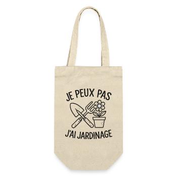 Ich kann nicht, ich habe Gartenarbeit - Geschenkbeutel für Flaschen - Natur - Vorne