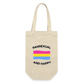 Pansexuell And Happy LGBT Flagge Brusttasche - Geschenkbeutel für Flaschen - Natur - Vorne