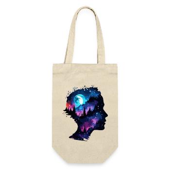 Silhouette / Wald / Porträt / Bäume / Person - Geschenkbeutel für Flaschen - Natur - Vorne