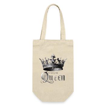 Meine Mama ist die Königin 👑 - Geschenkbeutel für Flaschen - Natur - Vorne