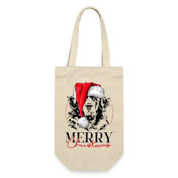 Père Noël Joyeux Noël Chiens Chiens Wilsigns - Sac à bouteille - nature - Devant