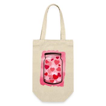 Hearts in a jar - Gift Bag for Bottles - nature - Front