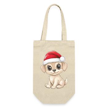 Chien Noël Mignon Noël mignon Noël - Sac à bouteille - nature - Devant