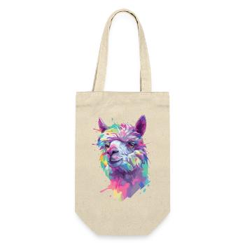 Alpaga Lama Nature animale Zoo Andes Inca Art coloré - Sac à bouteille - nature - Devant