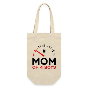 MOM OF 4 BOYS - Gift Bag for Bottles - nature - Front