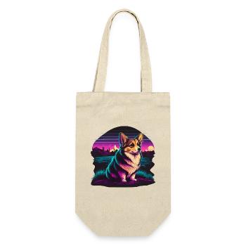Corgi extérieur paisible - Sac à bouteille - nature - Devant