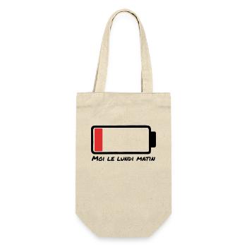 Montagmorgen – leere Batterie - Geschenkbeutel für Flaschen - Natur - Vorne