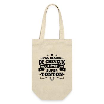 Pas besoin de cheveux pour être un super tonton - Sac à bouteille - nature - Devant