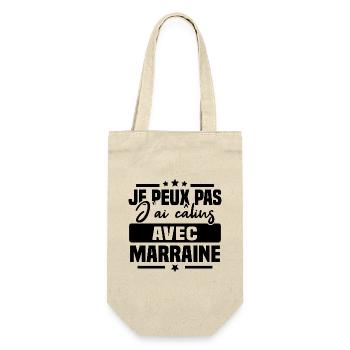 Je peux pas j'ai câlins avec marraine - Sac à bouteille - nature - Devant