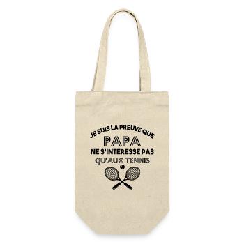Preuve que papa aime plus que le tennis - Sac à bouteille - nature - Devant