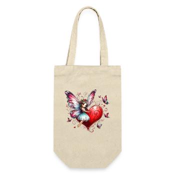 Feenherz Heidi von FairyBreizh - Geschenkbeutel für Flaschen - Natur - Vorne