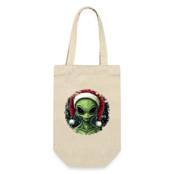 Aliens Christmas / Santa Claus Alien - Gift Bag for Bottles - nature - Front