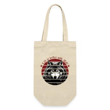 Life is better with wolves - Gift Bag for Bottles - nature - Front