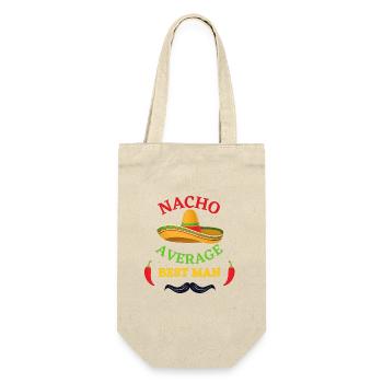 Nacho Average Best Man Mexikanischer Chnco de mayo - Geschenkbeutel für Flaschen - Natur - Vorne