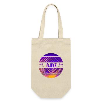 Abi Party bunt - Geschenkbeutel für Flaschen - Natur - Vorne