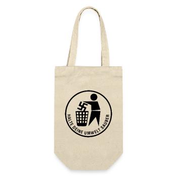 Fck nzs - halte deine umwelt sauber - Geschenkbeutel für Flaschen - Natur - Vorne