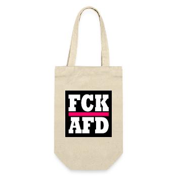 Fck afd - Geschenkbeutel für Flaschen - Natur - Vorne