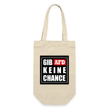 Gib afd keine chance - Geschenkbeutel für Flaschen - Natur - Vorne