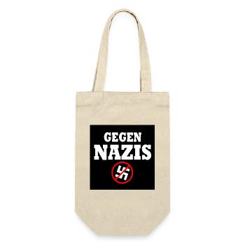Gegen nazis - Geschenkbeutel für Flaschen - Natur - Vorne