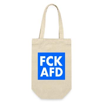Fck afd - Geschenkbeutel für Flaschen - Natur - Vorne