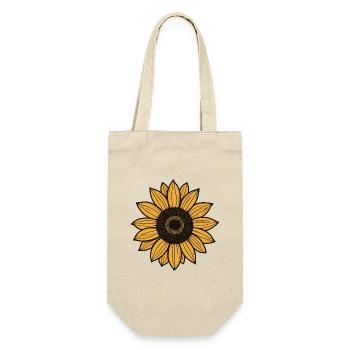 Sonnenblume - Geschenkbeutel für Flaschen - Natur - Vorne