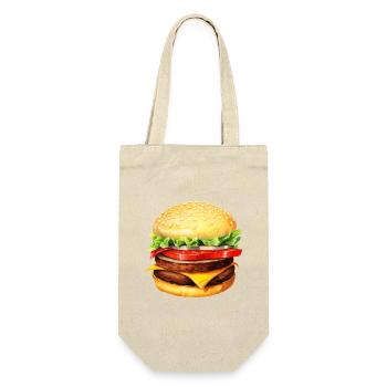 Aquarelle, hamburgers, restauration rapide - Sac à bouteille - nature - Devant