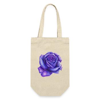Purple Rose - Gift Bag for Bottles - nature - Front