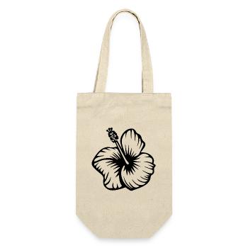 Hibiskus - Geschenkbeutel für Flaschen - Natur - Vorne