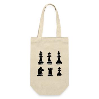 Chess Pieces - Gift Bag for Bottles - nature - Front