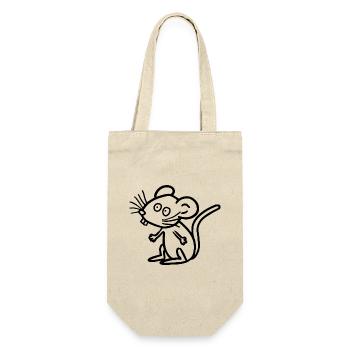Rat Mouse - Gift Bag for Bottles - nature - Front