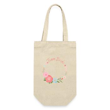 Team Bride - Geschenkbeutel für Flaschen - Natur - Vorne
