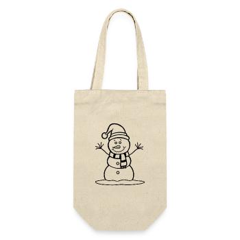Snowman - Gift Bag for Bottles - nature - Front