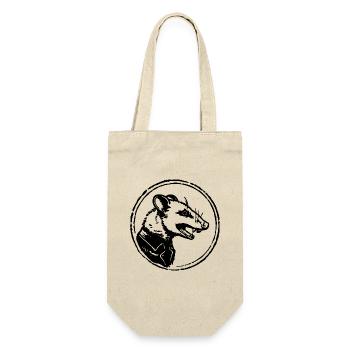 Opossum - Geschenkbeutel für Flaschen - Natur - Vorne