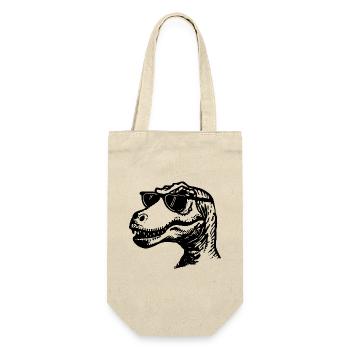 Dino Dinosaurier - Geschenkbeutel für Flaschen - Natur - Vorne