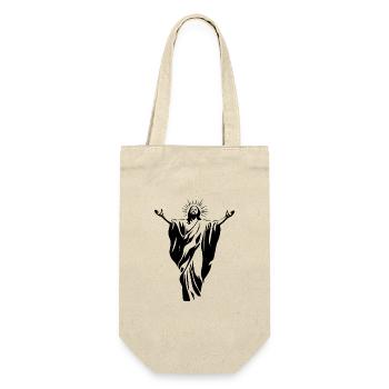 Jesus Christus Katholisch Religion Christentum - Geschenkbeutel für Flaschen - Natur - Vorne