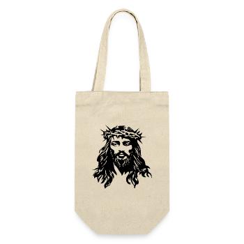 Jesus Christus Katholisch Religion Christentum - Geschenkbeutel für Flaschen - Natur - Vorne