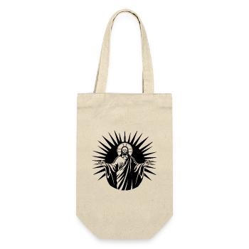 Jesus Christus Katholisch Religion Christentum - Geschenkbeutel für Flaschen - Natur - Vorne