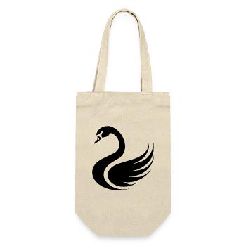 Schwan Schwäne - Geschenkbeutel für Flaschen - Natur - Vorne