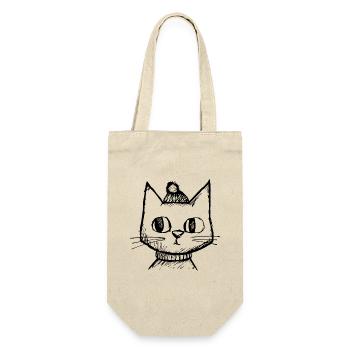 Cat Cats Cat Face - Gift Bag for Bottles - nature - Front
