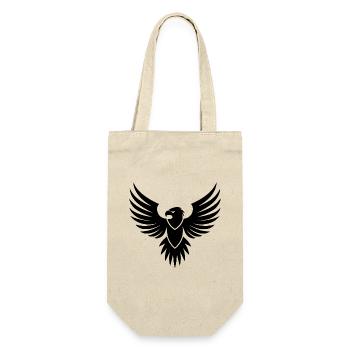 Adler Adlerkopf - Geschenkbeutel für Flaschen - Natur - Vorne