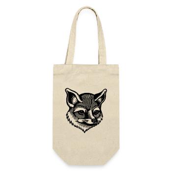 Fuchs Füchse - Geschenkbeutel für Flaschen - Natur - Vorne