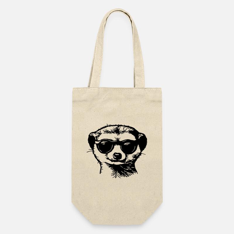 Erdmännchen - Geschenkbeutel für Flaschen - Natur