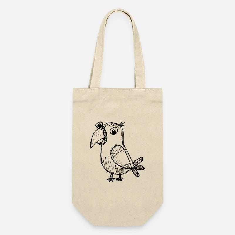 Papagei Vogel - Geschenkbeutel für Flaschen - Natur