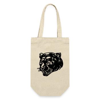 Panther - Geschenkbeutel für Flaschen - Natur - Vorne