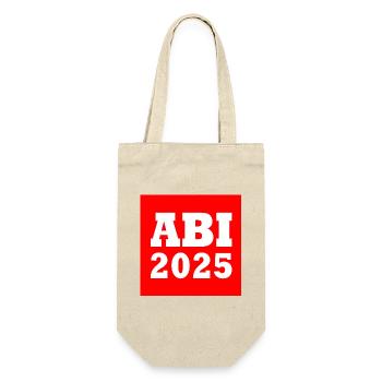 Abi 2025 - Geschenkbeutel für Flaschen - Natur - Vorne