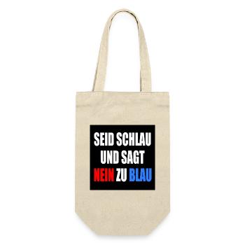 be smart and say no to blue - fck afd - Gift Bag for Bottles - nature - Front