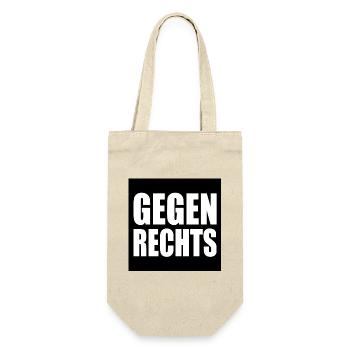 Gegen rechts - Geschenkbeutel für Flaschen - Natur - Vorne