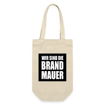 wir sind die brandmauer - Geschenkbeutel für Flaschen - Natur - Vorne